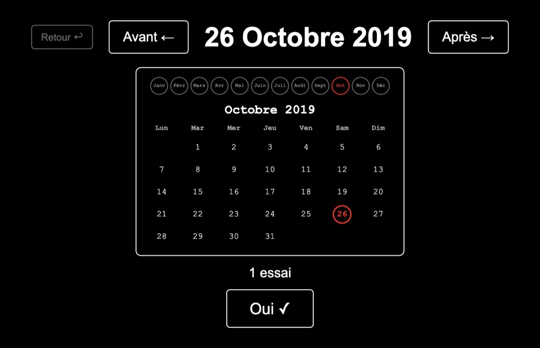 Aperçu du Jeu de dates de naissance